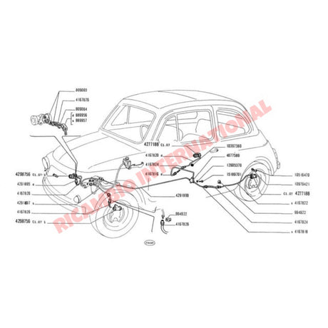 Brass Three Way Brake Joint/T-Piece (SHORT UNION) - Classic Fiat 500 600 - Brake Parts and Components