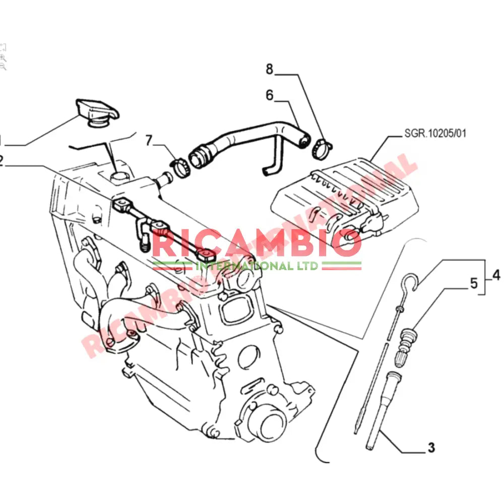 Breather Hose - Classic Fiat Panda,Cinquecento,Seicento - Engine Parts