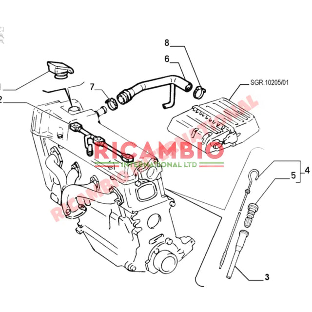 Breather Hose - Classic Fiat Panda,Cinquecento,Seicento - Engine Parts