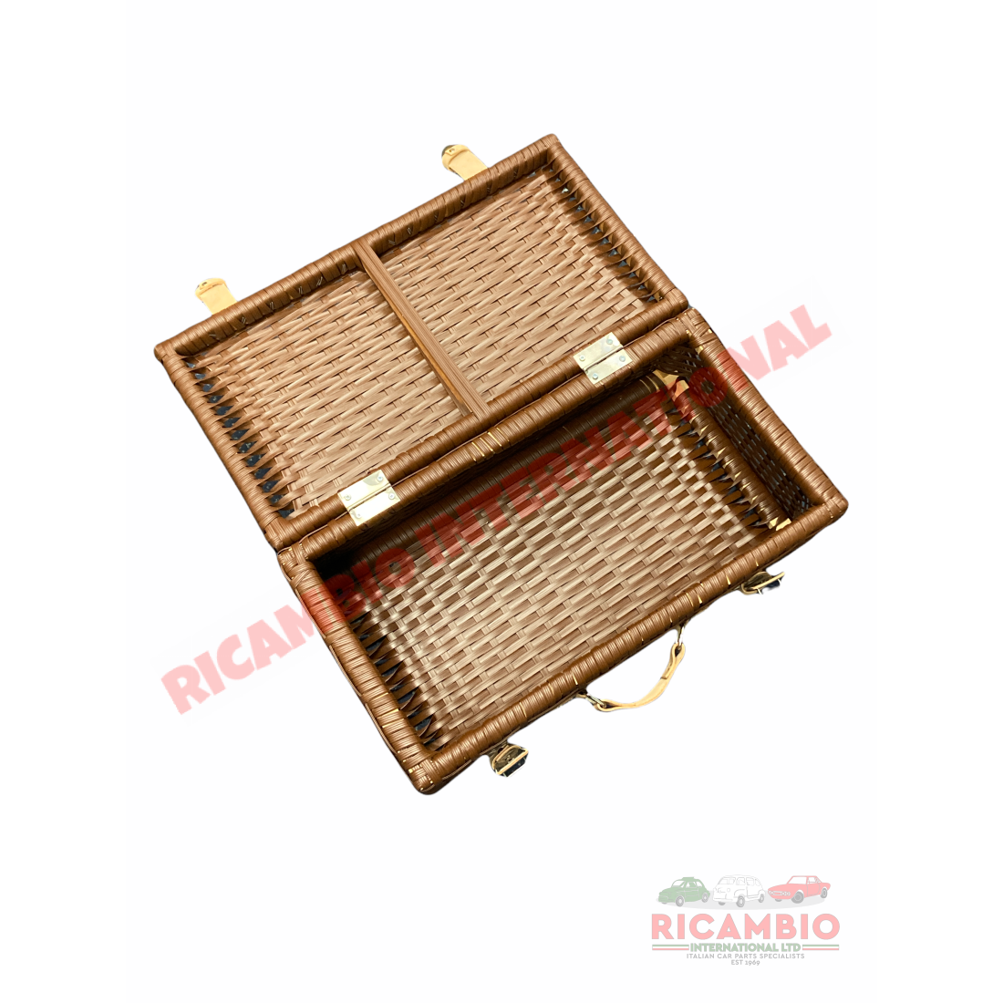 Brown Plastic Wicker Picnic Basket - Classic Fiat 500 - Classic Fiat 500 Parts & Spares