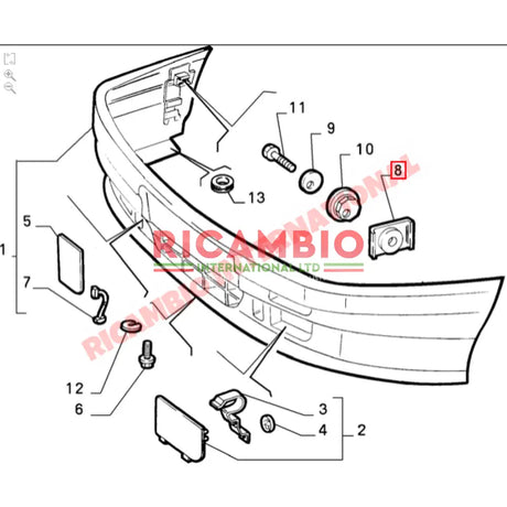 Bumper Bracket/Plate - Lancia Delta Dedra - Lancia