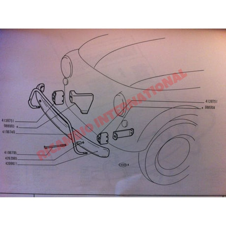 Bumper Bracket Rubber Seal - Classic Fiat 500 126 600 - Gaskets - Seals - Grommets and Rubber Parts