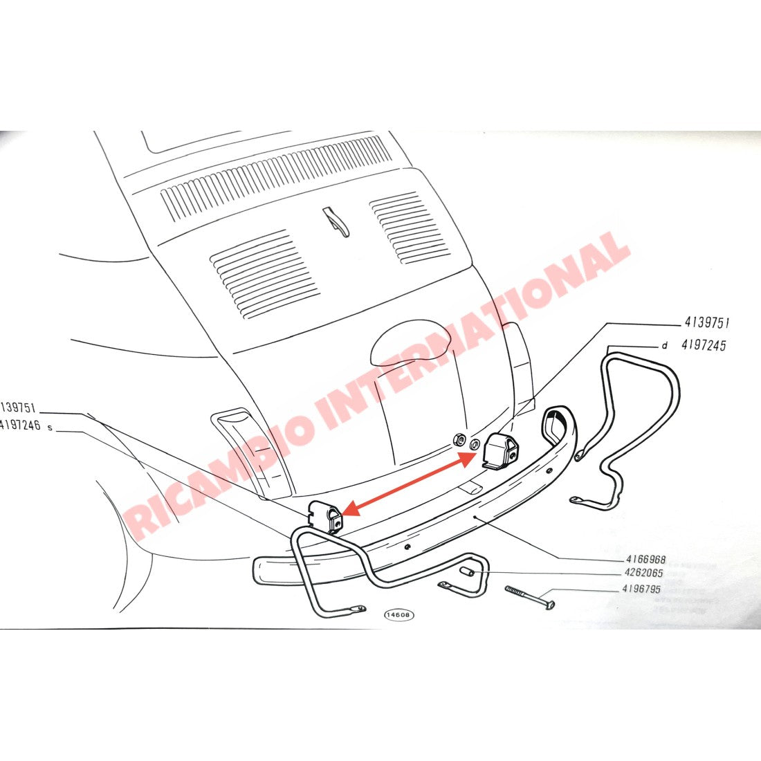Bumper Bracket & Seal (Chrome) - Classic Fiat 500 126 600 - Bumpers & Assorted Exterior Trim
