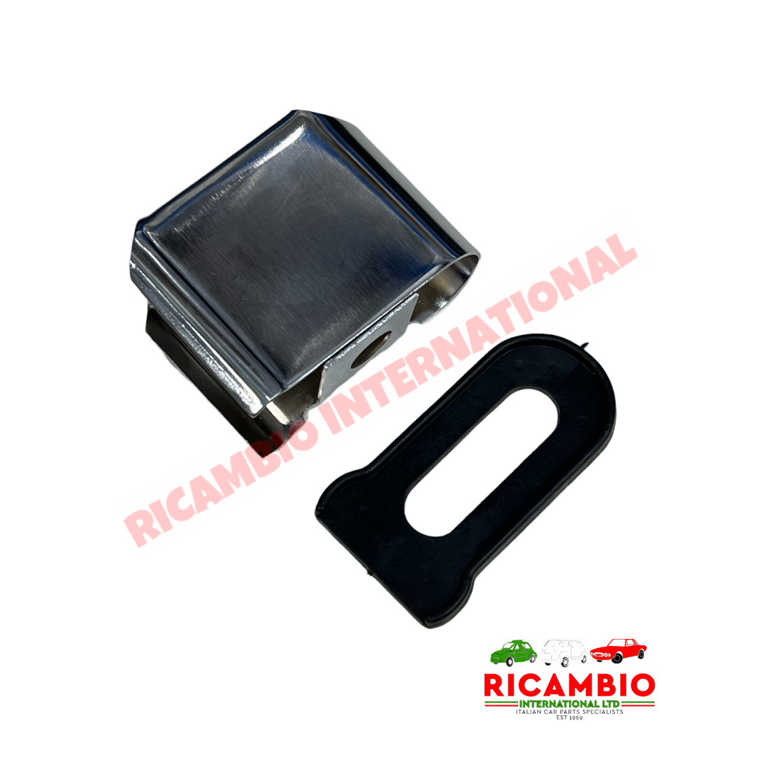 Bumper Bracket & Seal (Chrome) - Classic Fiat 500 126 600 - Bumpers & Assorted Exterior Trim