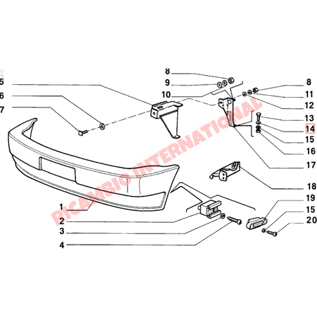 Bumper Fitting Plastic Guide (1) - Fiat 126 - Bumpers & Assorted Exterior Trim