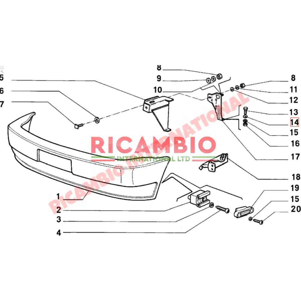 Bumper Fitting Plastic Guide (1) - Fiat 126 - Bumpers & Assorted Exterior Trim