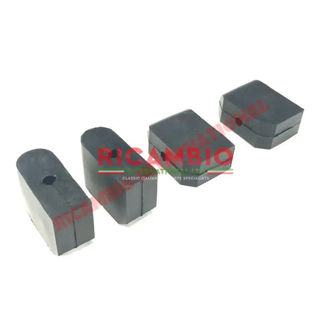 Bumper Rubber Spacer Kit - Classic Fiat 500 600 - Chrome - Aluminium & Exterior Trim Parts