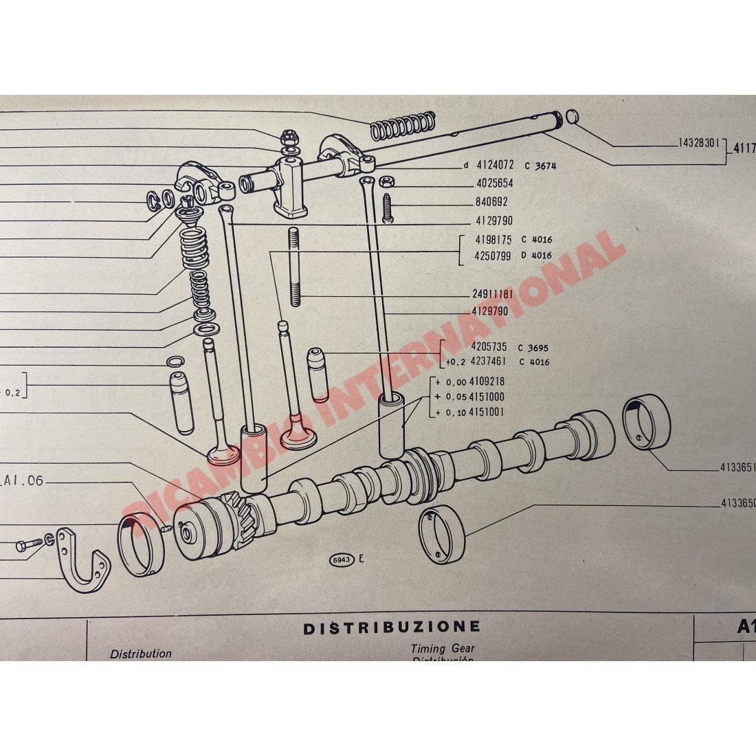 Camshaft Three Piece Bearing Kit - Fiat 124 131 - Engine Parts