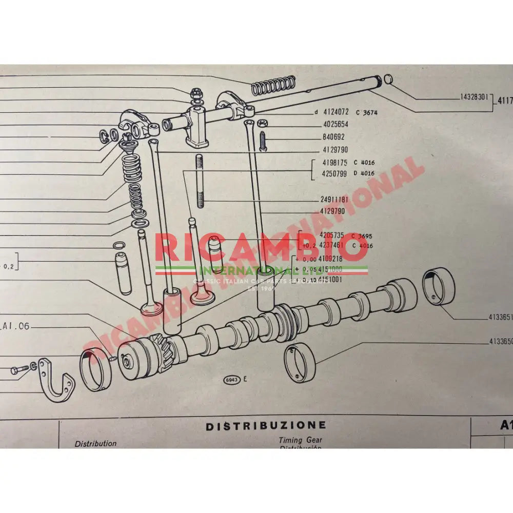 Camshaft Three Piece Bearing Kit - Fiat 124 131 - Engine Parts