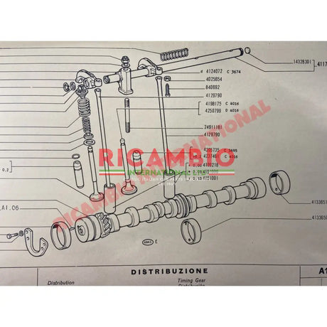 Camshaft Three Piece Bearing Kit - Fiat 124 131 - Engine Parts