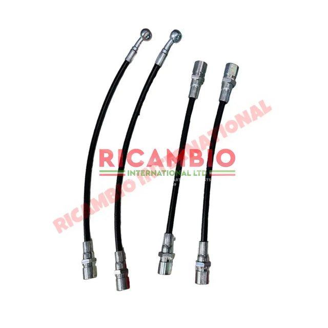 Carbon Teflon Brake Hose Kit - Classic Fiat 500 126 - Uprated Brake Parts
