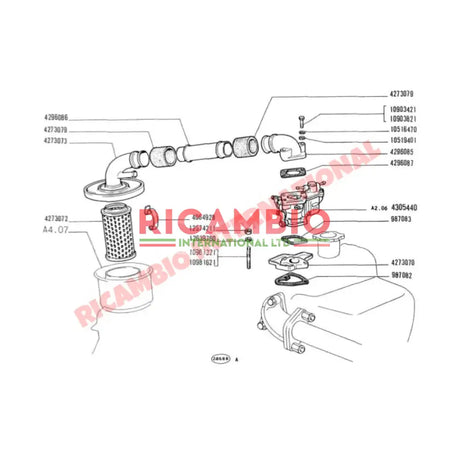 Carburettor Base Gasket - Classic Fiat 500 126 - Gaskets & Oil Seals