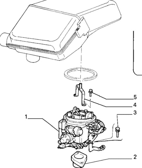 Carburettor Bracket Kit (WEBER 32 TFL) - Classic Fiat Panda,Uno Lancia Y10