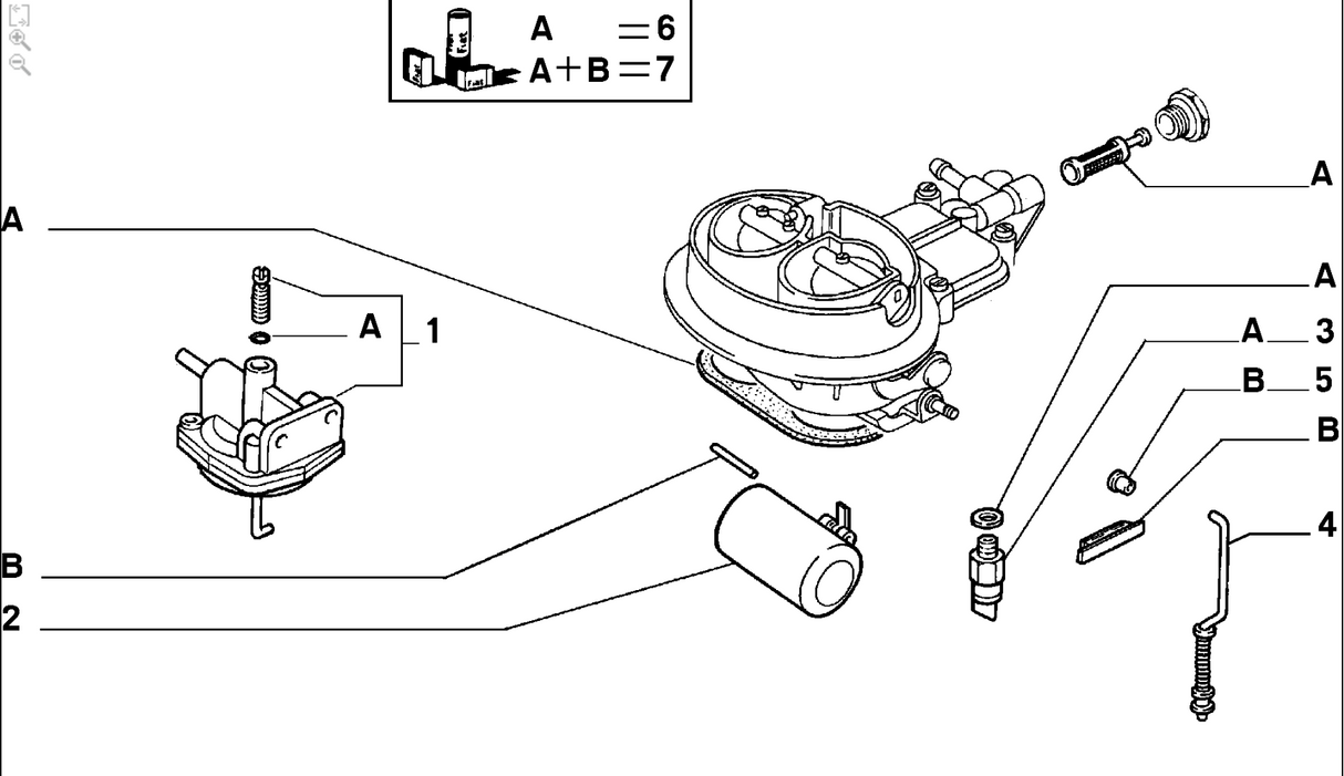 Carburettor Choke Rod & Spring - Fiat 126 BIS - Fuel System