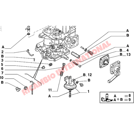Carburettor Lever Clip - Fiat 126 BIS Cinquecento Classic Panda,Uno,Tipo,Tempra,Y10 - Fuel System