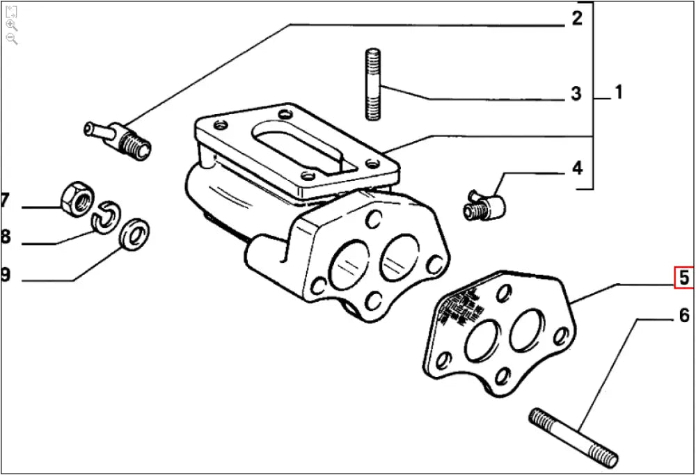 Carburettor Manifold Gasket - Fiat 126 BIS - Fuel System