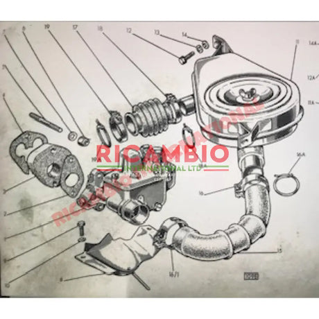 Carburettor Spacer Gasket Kit (2 piece) - Classic Fiat 500 - Gaskets & Oil Seals