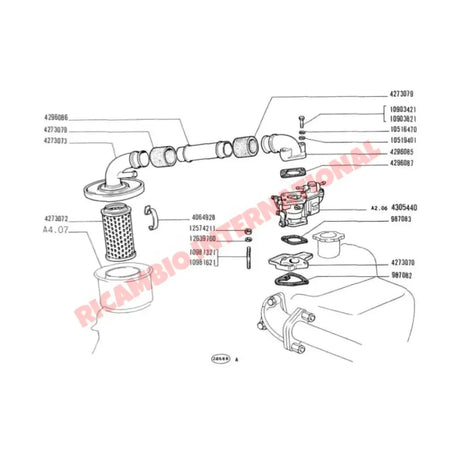 Carburettor to Air Filter Pipe Metal Clip - Classic Fiat 500 - Fuel System