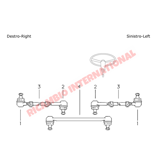 Centre Drag Link Steering Joint - Fiat Campagnola - Fiat Campagnola