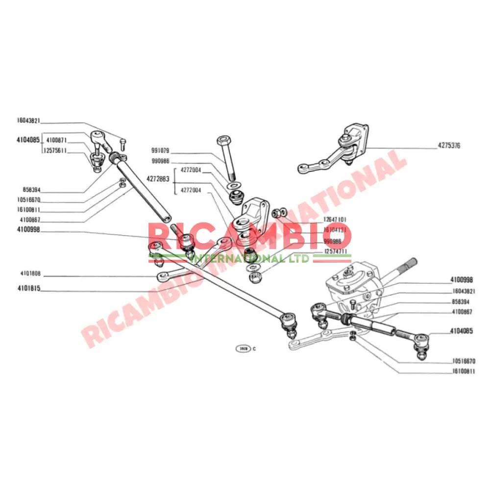 Centre Drag Link Tie Rod - Classic Fiat 500 126 - Steering