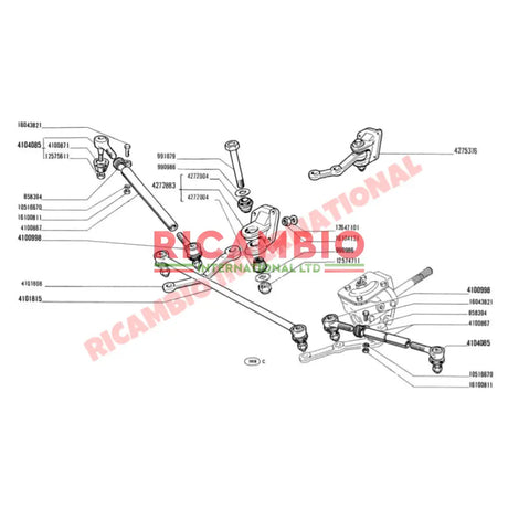 Centre Drag Link Tie Rod - Classic Fiat 500 126 - Steering