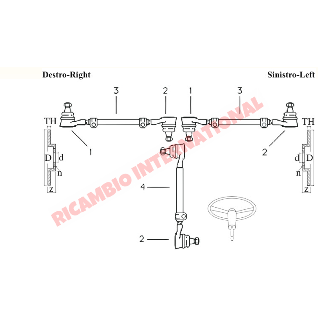 Centre Drag Link Tie Rod - Fiat 600 Multipla 850T/900T/E - Steering