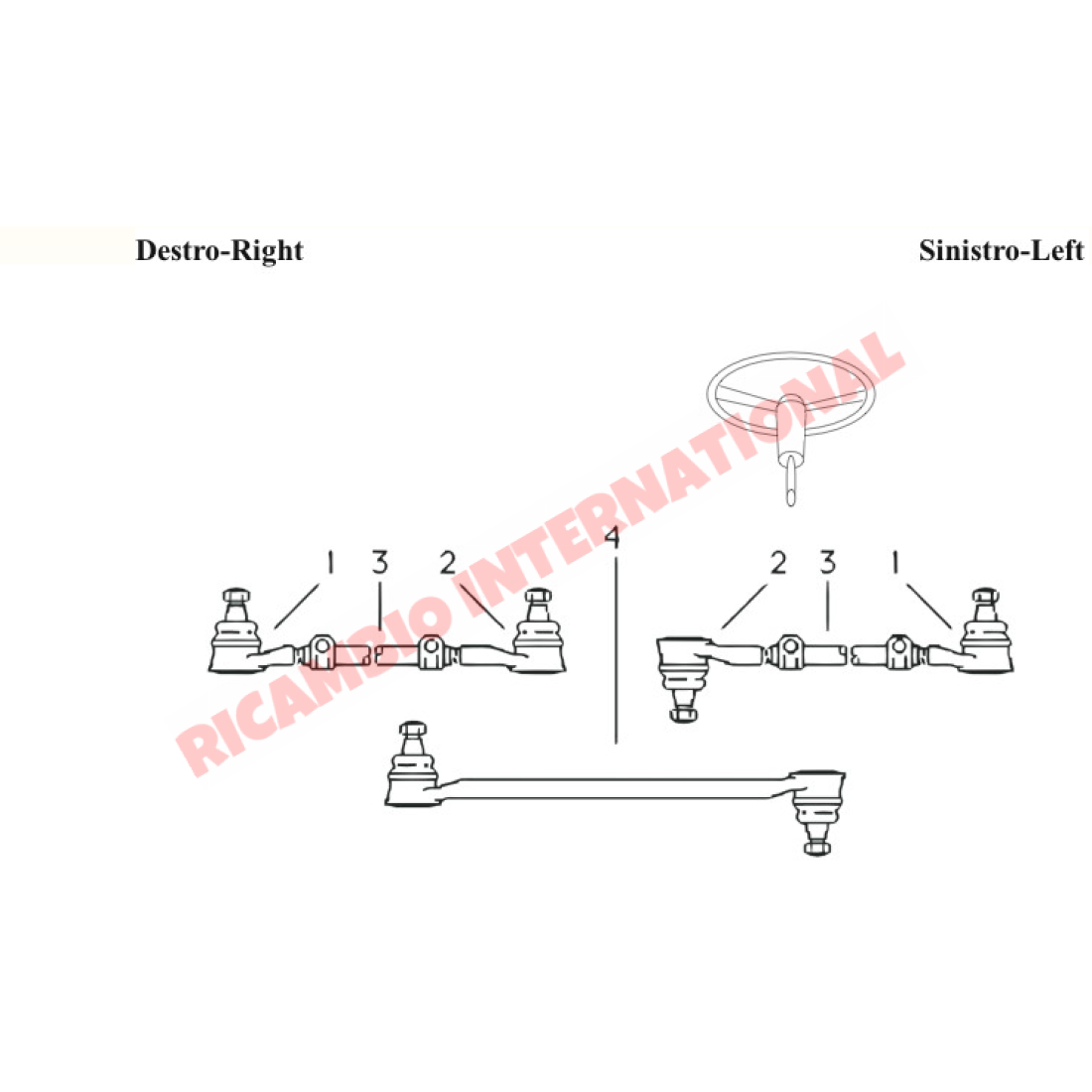 Centre Drag Link/Tie Rod - Fiat 600 - Steering
