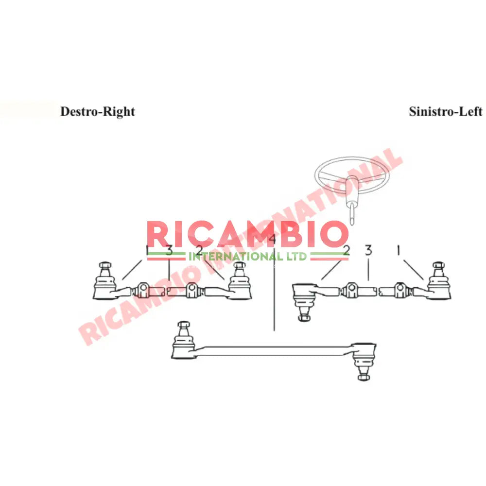 Centre Drag Link/Tie Rod - Fiat 600 - Steering