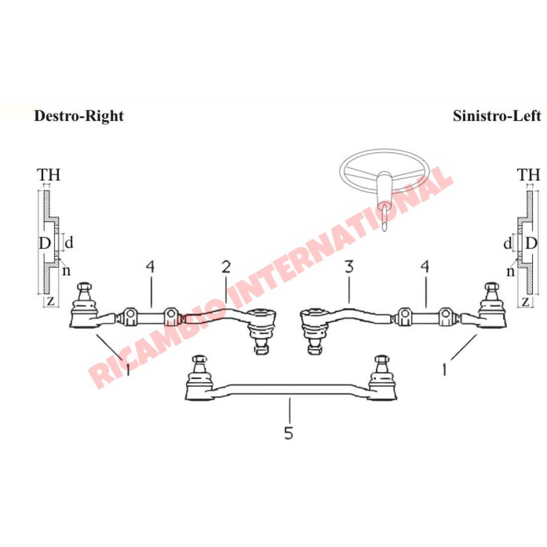 Centre Drag Link/Tie Rod - Fiat 850 - SteeringFront Lamps and Associated ItemsKamaldudu