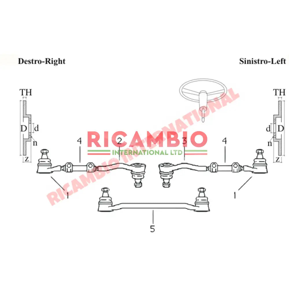 Centre Drag Link/Tie Rod - Fiat 850 - SteeringFront Lamps and Associated ItemsKamaldudu