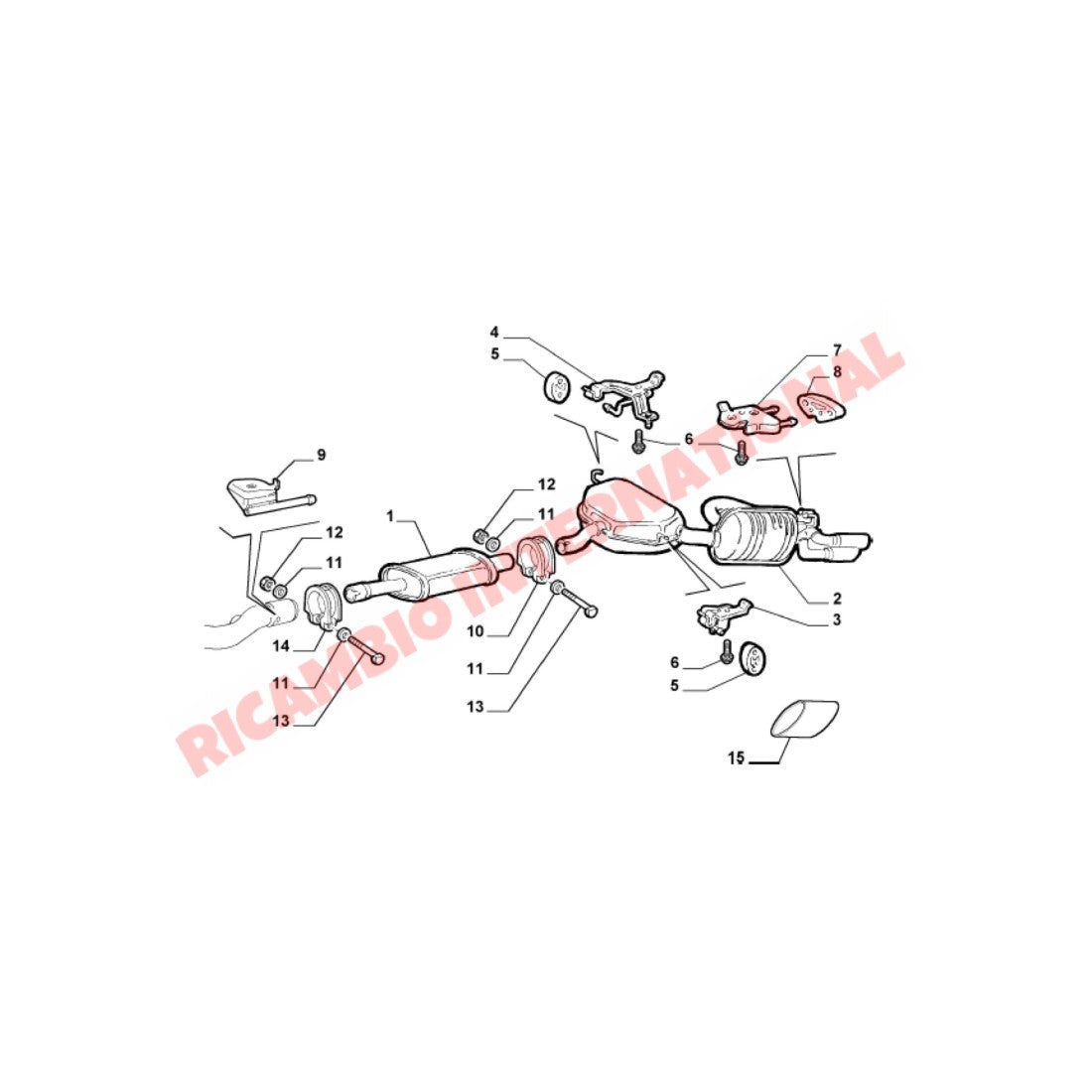 Centre Exhaust - Fiat Barchetta - Exhaust
