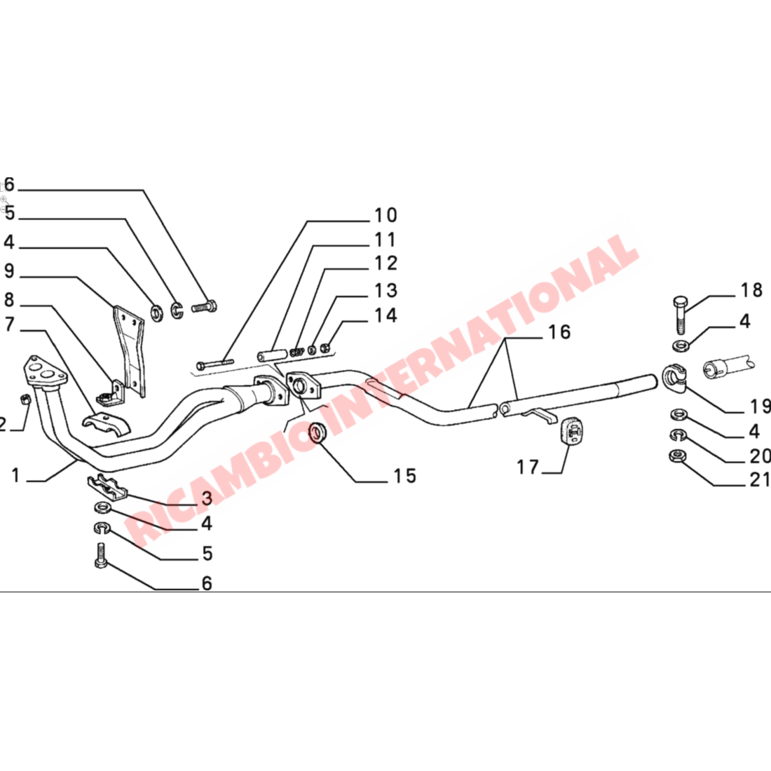 Centre Exhaust Pipe - Classic Fiat Panda 4x4 - Exhaust