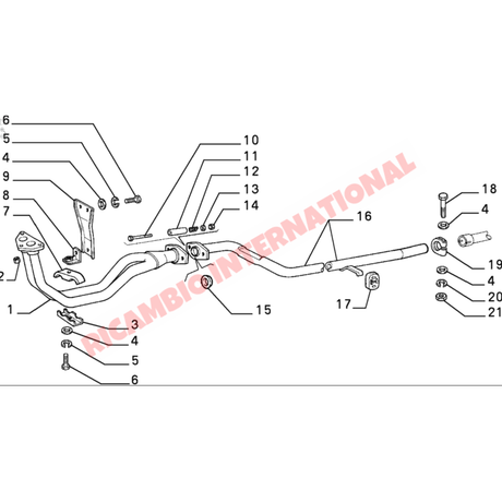 Centre Exhaust Pipe - Classic Fiat Panda 4x4 - Exhaust