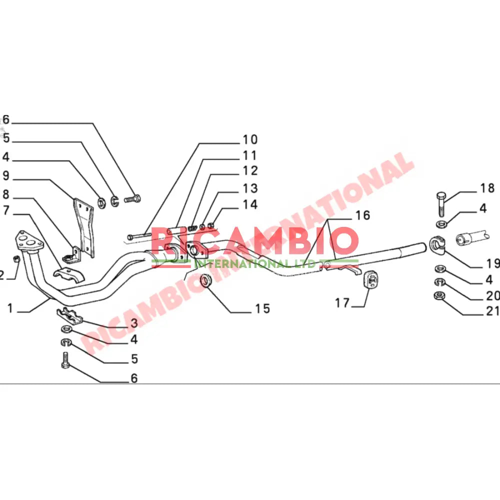 Centre Exhaust Pipe - Classic Fiat Panda 4x4 - Exhaust