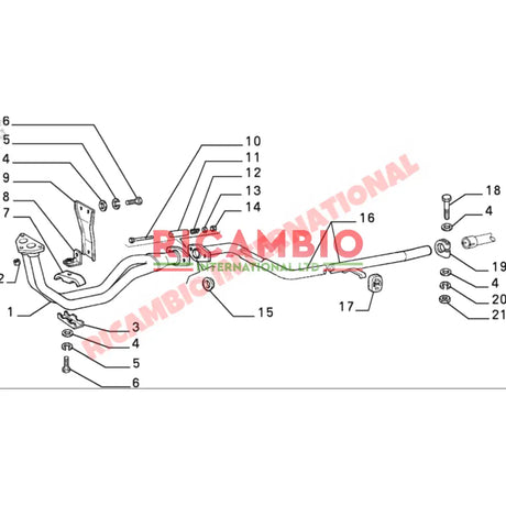 Centre Exhaust Pipe - Classic Fiat Panda 4x4 - Exhaust