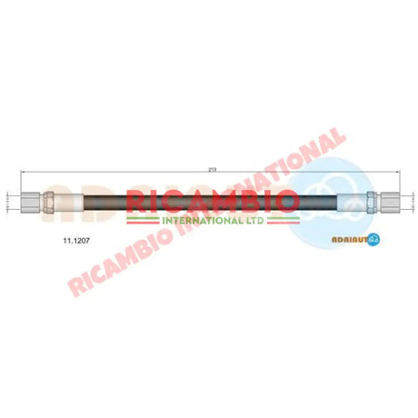 Centre Rear Flexible Brake Hose - Fiat 124,850,238 - Brake Parts and Components