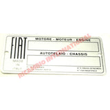 Chassis Plate - Classic Fiat 500,126,600,850,900 - Classic Fiat 500 Parts & Spares