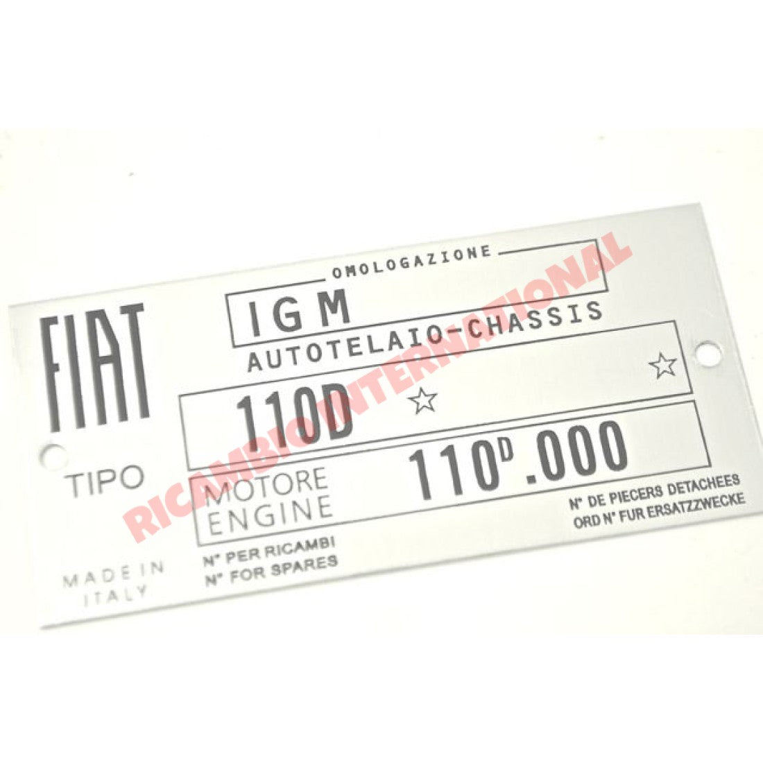 Chassis Plate - Classic Fiat 500 - Classic Fiat 500 Parts & Spares