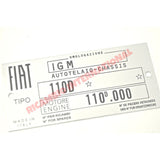 Chassis Plate - Classic Fiat 500 - Classic Fiat 500 Parts & Spares