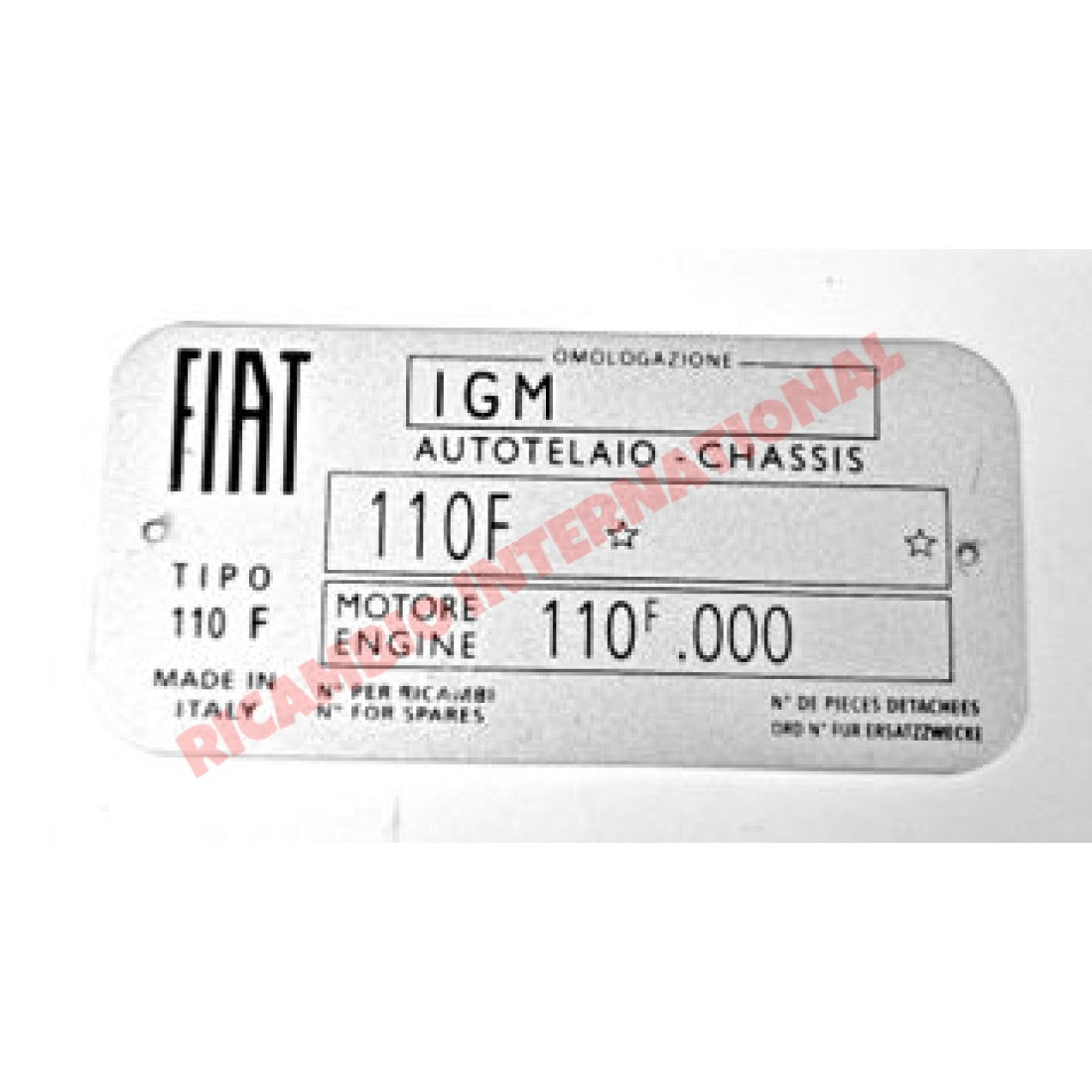 Chassis Plate - Classic Fiat 500 - Classic Fiat 500 Parts & Spares