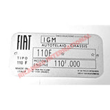 Chassis Plate - Classic Fiat 500 - Classic Fiat 500 Parts & Spares