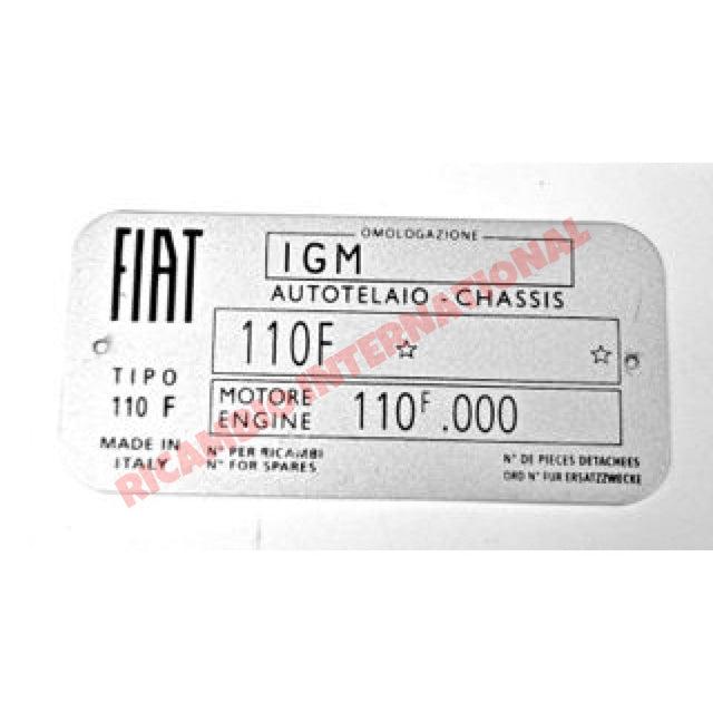 Chassis Plate - Classic Fiat 500 - Classic Fiat 500 Parts & Spares