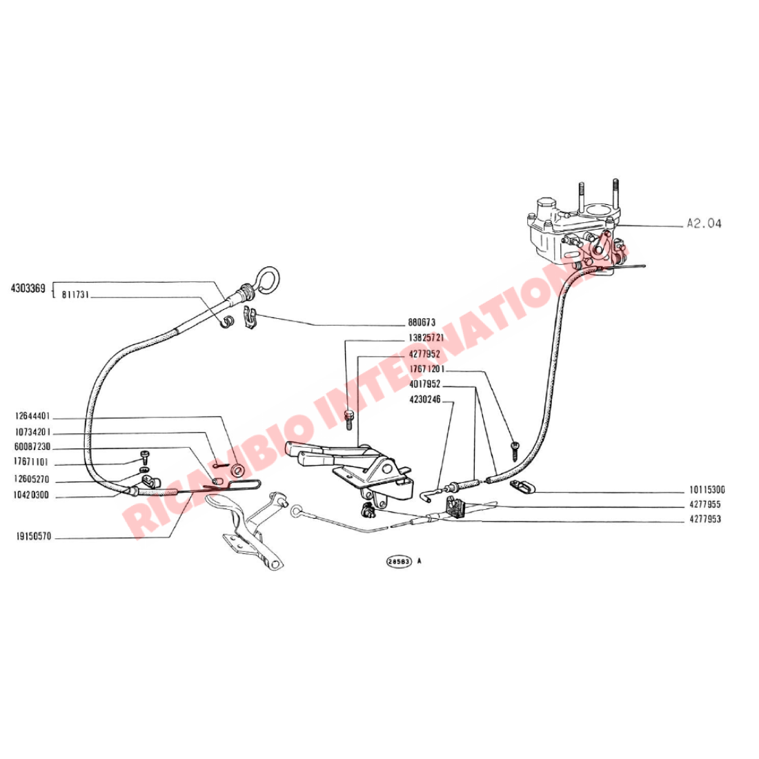 Choke & Starter Cable Clip - Classic Fiat 500 126 - Cables - Clips & Springs