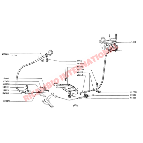 Choke & Starter Cable Clip - Classic Fiat 500 126 - Cables - Clips & Springs