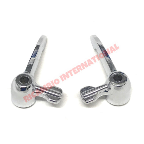 Chrome Quarter Light Catch Kit (2) - Fiat 126 - Handles - Locks and Catches