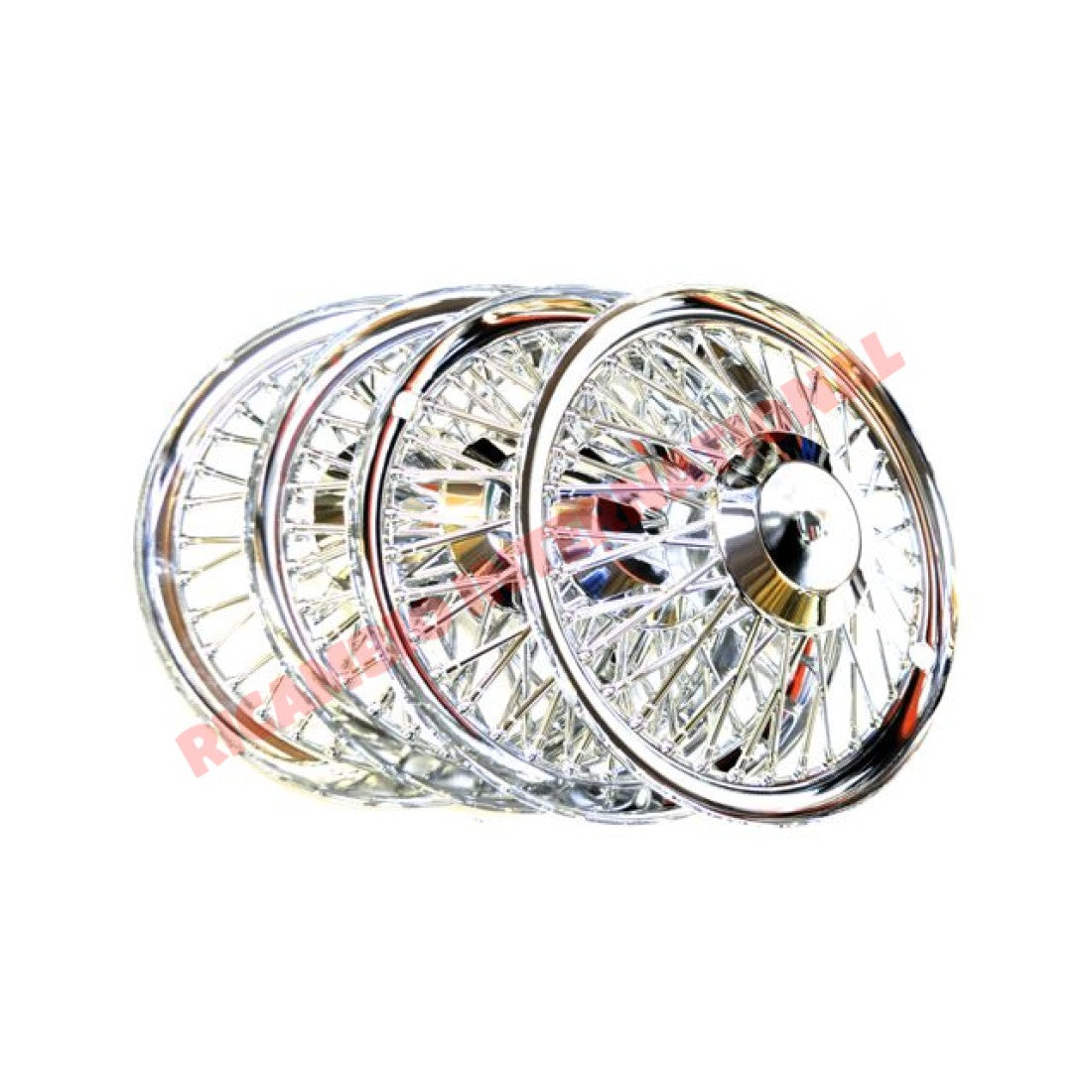 Chrome Plastic Hub Caps (Set of 4) - Classic Fiat 500 - Chrome - Aluminium & Exterior Trim Parts