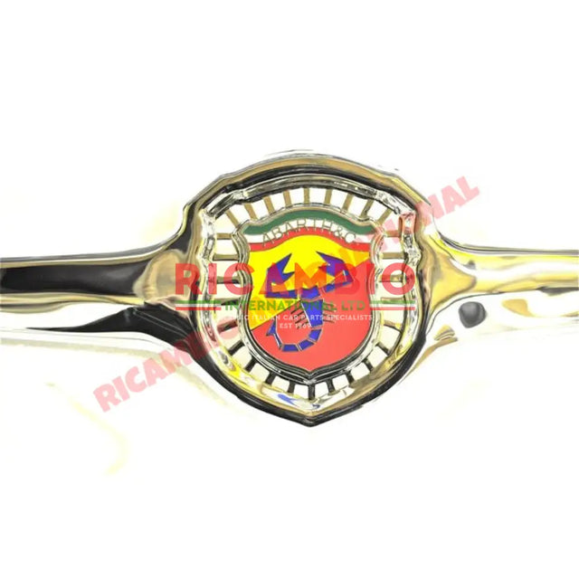 Chrome Abarth Front Badge/Grill - Classic Fiat 500 - Bumpers & Assorted Exterior Trim