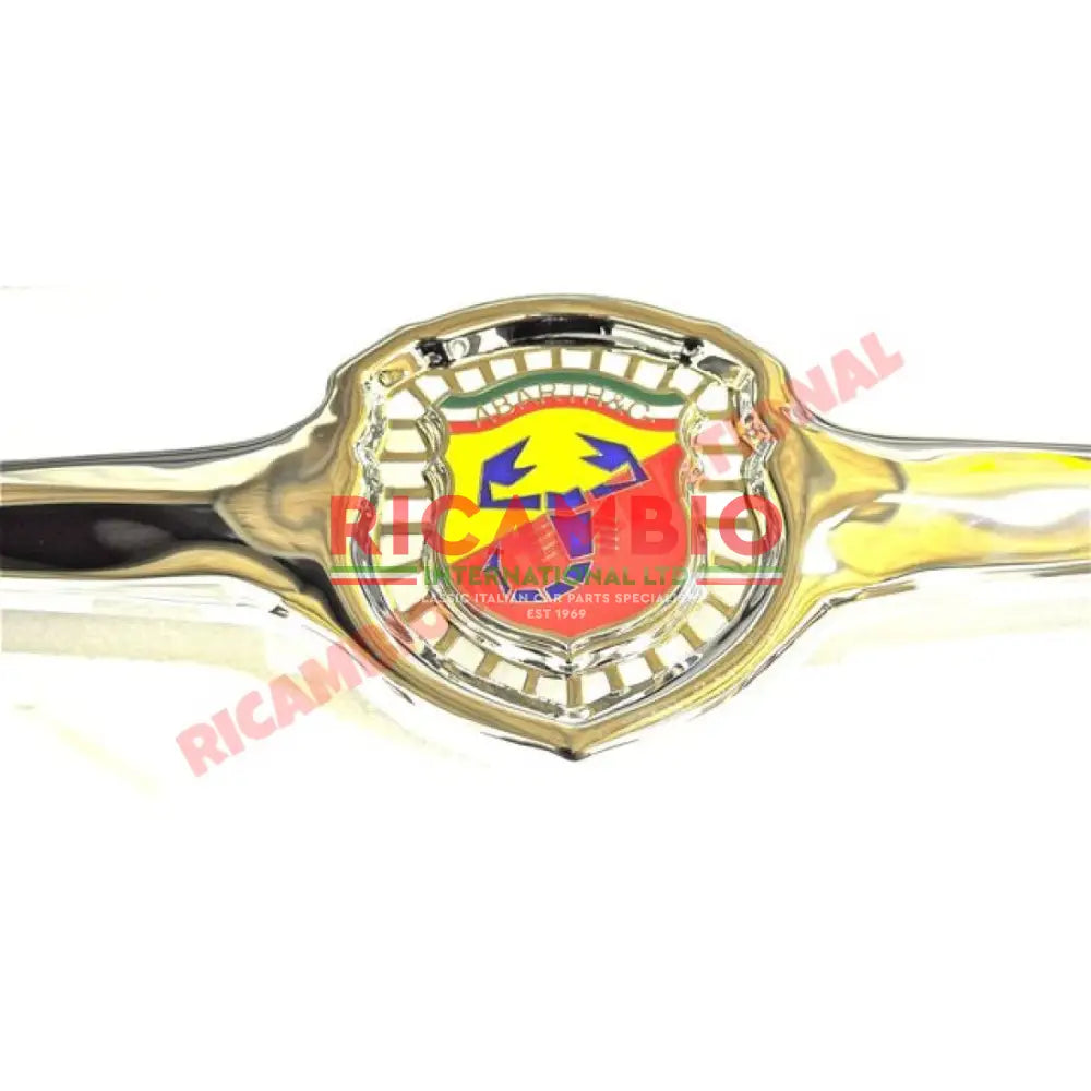 Chrome Abarth Front Badge/Grill - Classic Fiat 500 - Bumpers & Assorted Exterior Trim