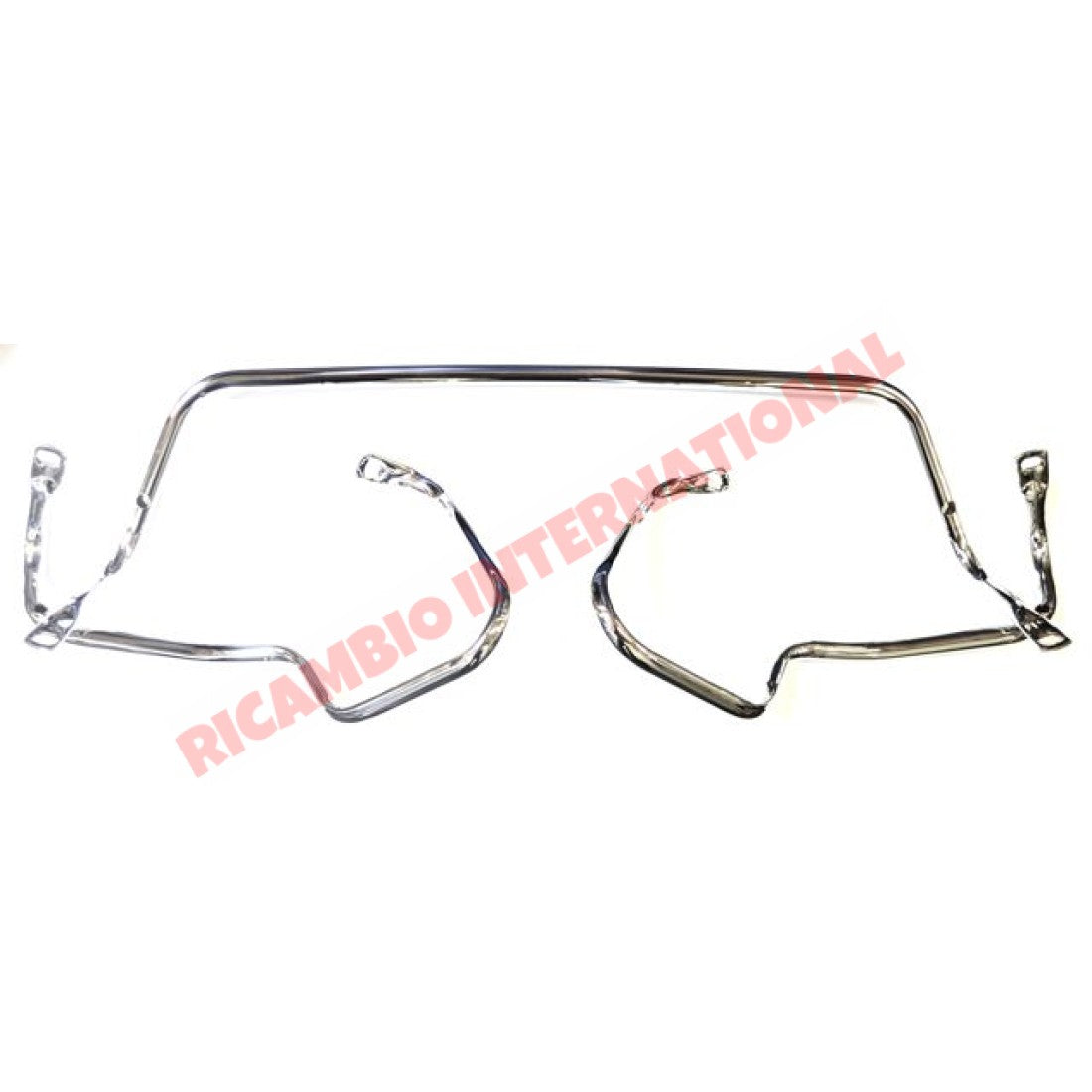 Chrome Bumper/Knudge Bar Overiders Kit (3 piece) - Classic Fiat 500 - Classic Fiat 500 Parts & Spares