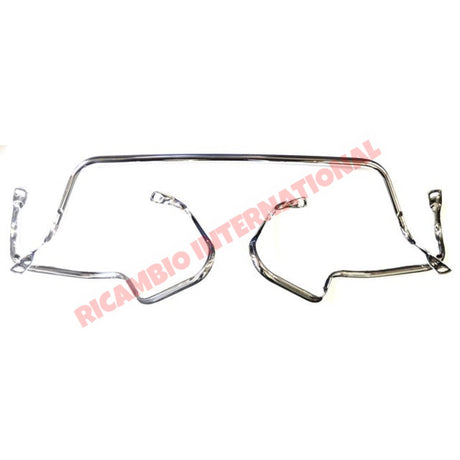 Chrome Bumper/Knudge Bar Overiders Kit (3 piece) - Classic Fiat 500 - Classic Fiat 500 Parts & Spares